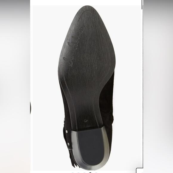 Sam Edelman Black Studded Fringe Boots - Picture 4 of 12